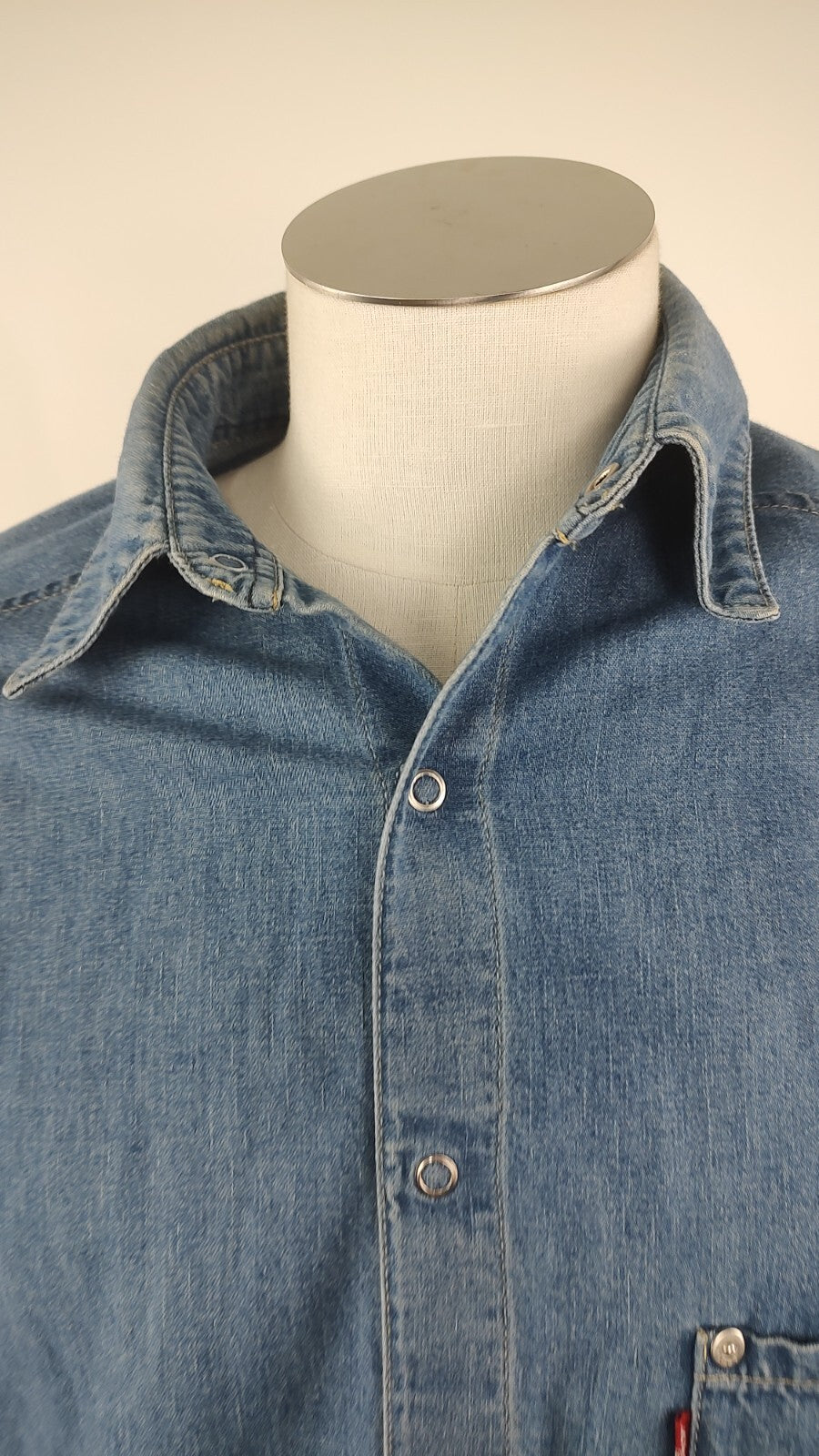 LEVI'S CAMICIA UOMO DENIM JEANS TG. S MAN CASUAL VINTAGE SHIRT