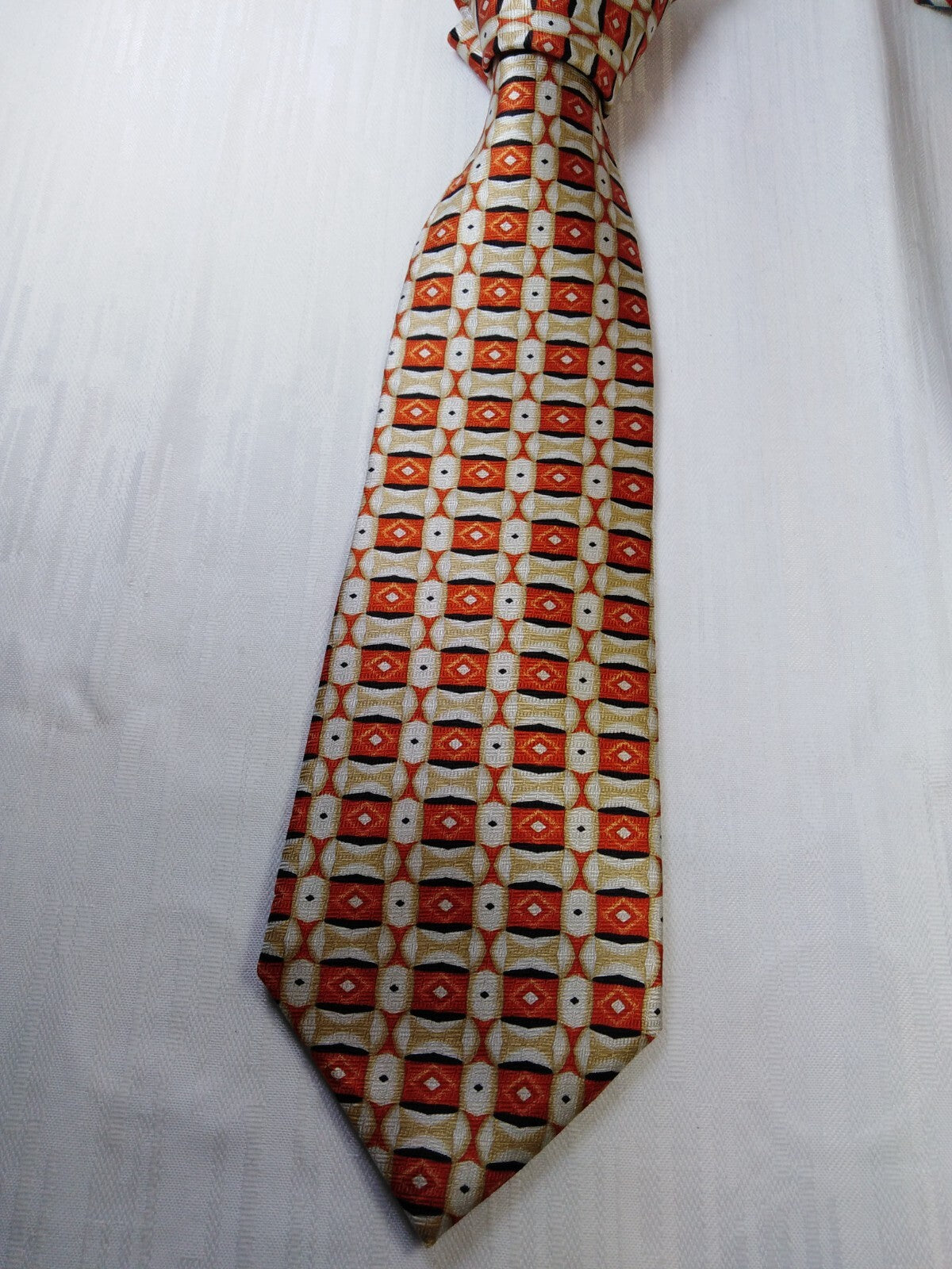 METROPOLITAN MUSEUM OF ART 100%  SILK TIE SETA CRAVATTA NECKTIE VINTAGE