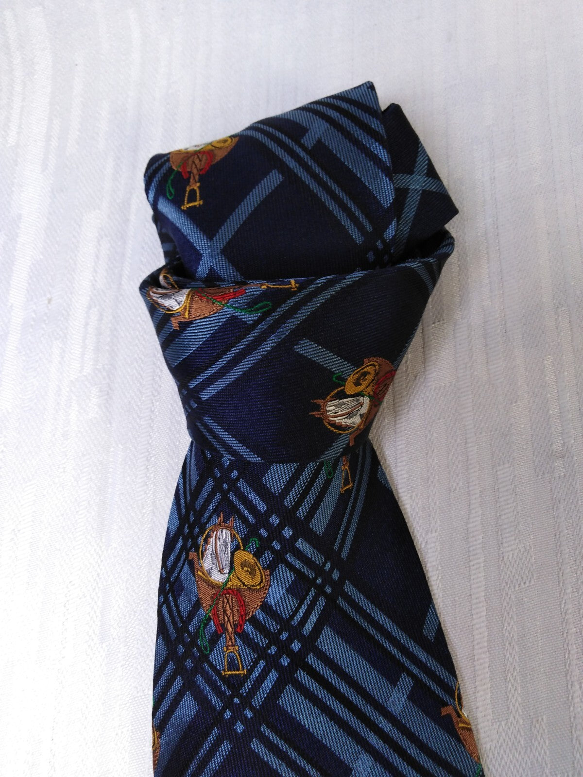 CONTE OF FLORENCE 100%  SILK TIE SETA CRAVATTA NECKTIE MADE IN ITALY