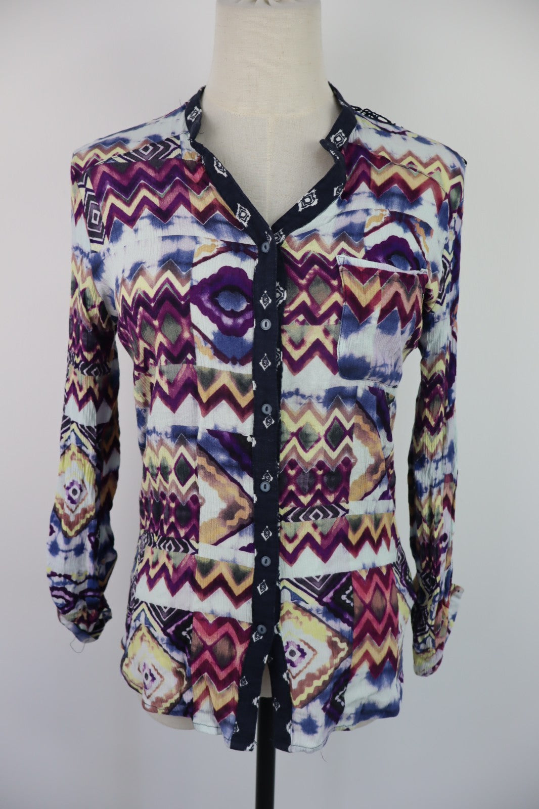 DESIGUAL CAMICIA DONNA TG. S WOMAN SHIRT CASUAL VINTAGE VISCOSA