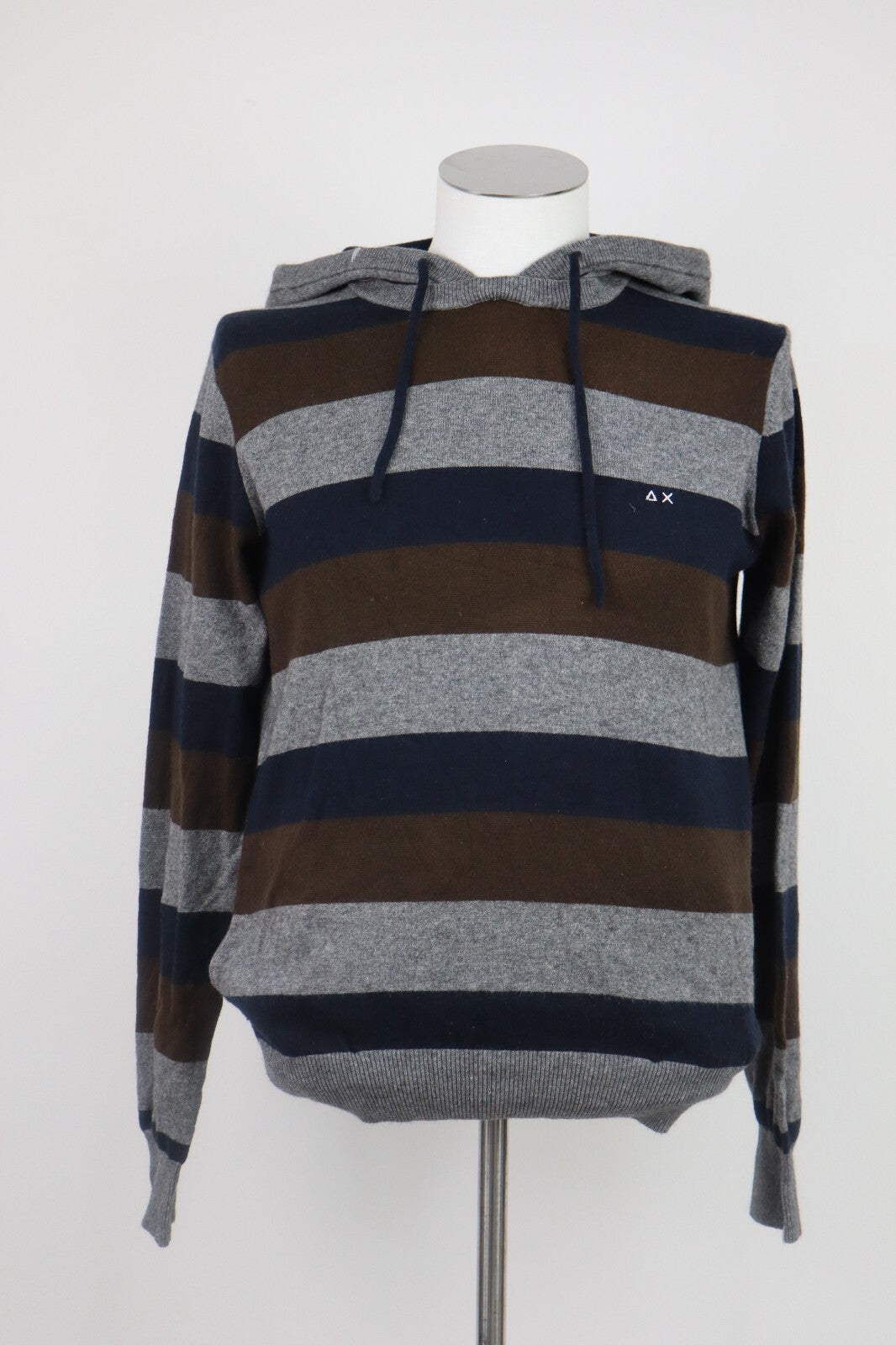 SUN 68 MAGLIONE CAPPUCCIO E TASCHE VINTAGE UOMO Tg. M MAN SWEATER CASUALCASHMERE