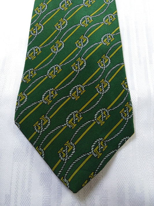 MANOLO BORROMEO 100% SETA SILK TIE CRAVATTA NECKTIE ITALY VINTAGE CLASSIC
