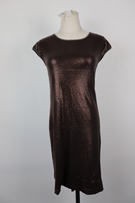 MAX & CO VESTITO ABITO DONNA TG. 44 WOMAN CASUAL VINTAGE DRESS PAILLETTES