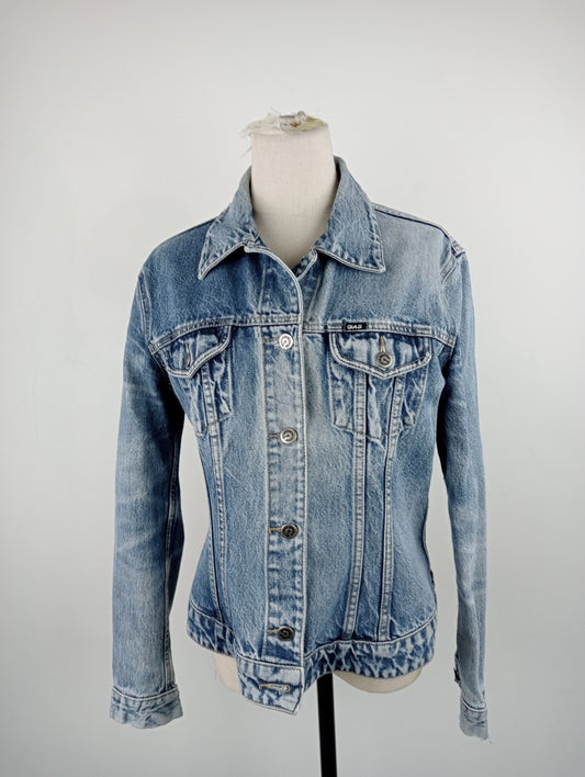 GAS JEANS GIUBBINO DONNA Tg. XL WOMAN CASUAL JACKET COTONE COTTON DENIM VINTAGE