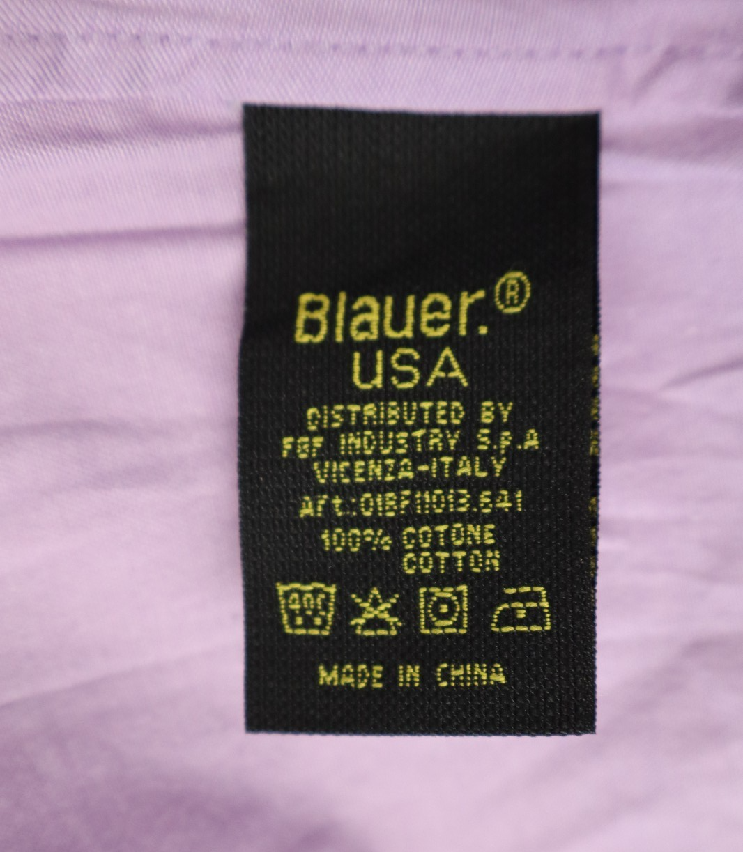 BLAUER CAMICIA DONNA TG. L WOMAN SHIRT CASUAL VINTAGE COTONE PURPLE COTTON