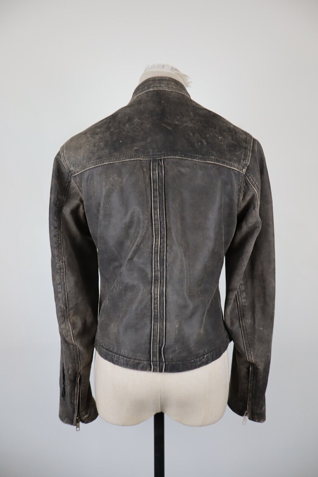 SUOMY GIUBBINO PELLE GIACCA DONNA M WOMAN CASUAL LEATHER JACKET VINTAGE