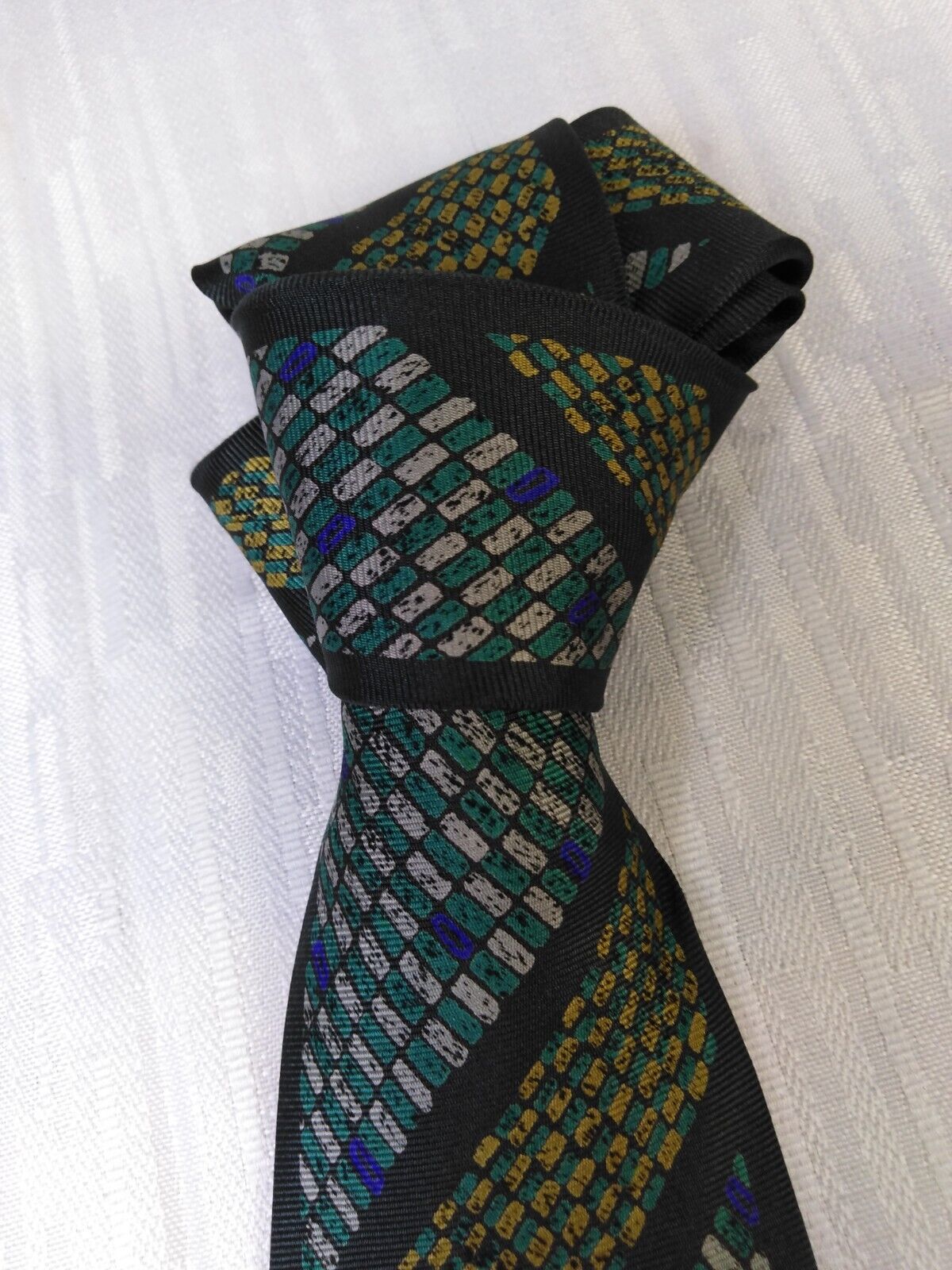 MILA SHON UOMO 100%  SILK TIE SETA CRAVATTA NECKTIE MADE IN ITALY VINTAGE