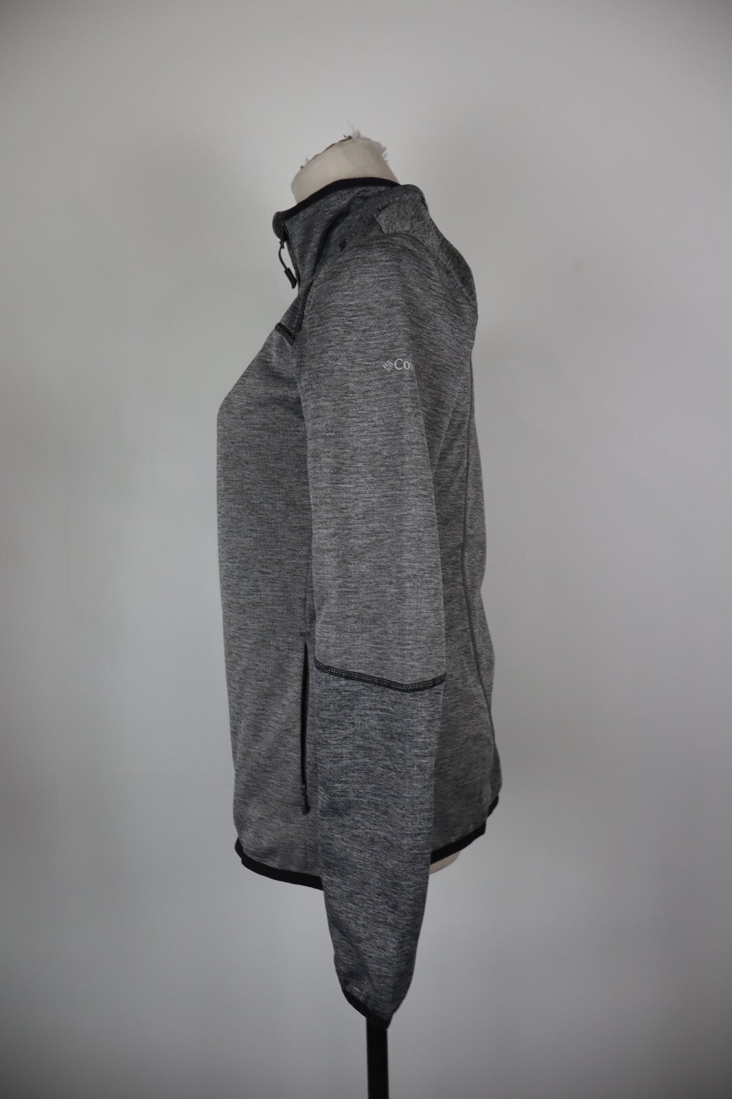 COLUMBIA FELPA CON ZIP GIACCA DONNA Tg M WOMAN CASUAL VINTAGE SPORT JACKET