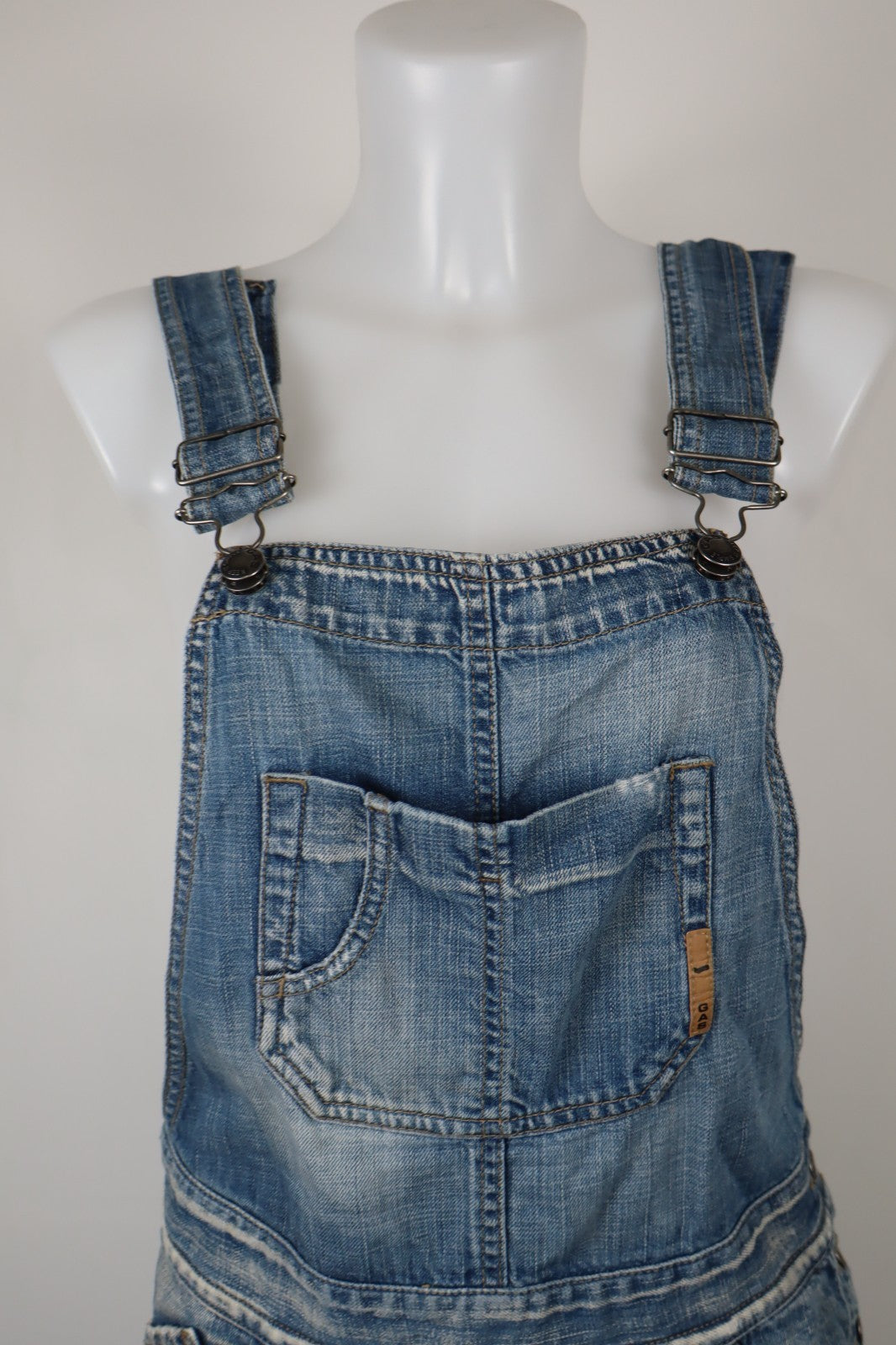 GAS JEANS COMPLETO DONNA PANTALONE TG 27 SALOPETTE ONE PIECE VINTAGE DENIM