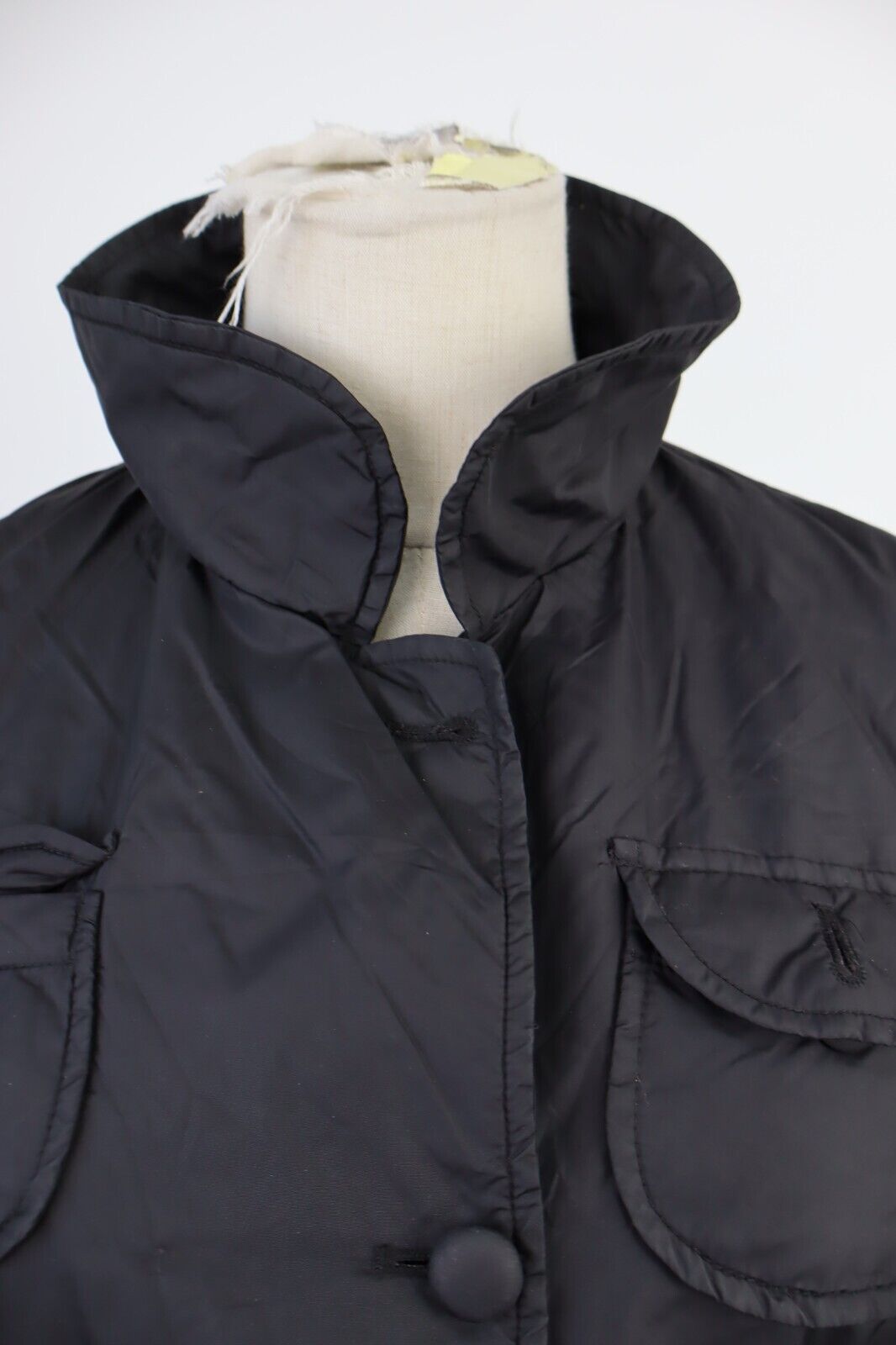 GIUBBINO MINIMALISTA SATINATO NYLON GIACCA DONNA TG M WOMAN JACKET Y2K 2000'S