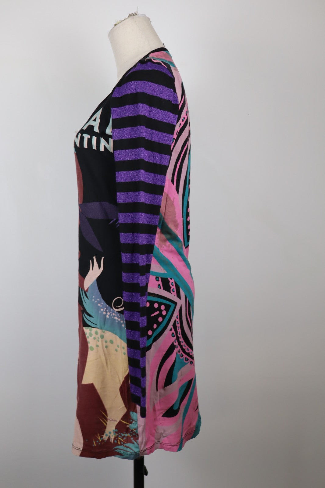 CUSTO BARCELONA VESTITO ABITO DONNA TG S WOMAN CASUAL VINTAGE DRESS MANICA LUNGA