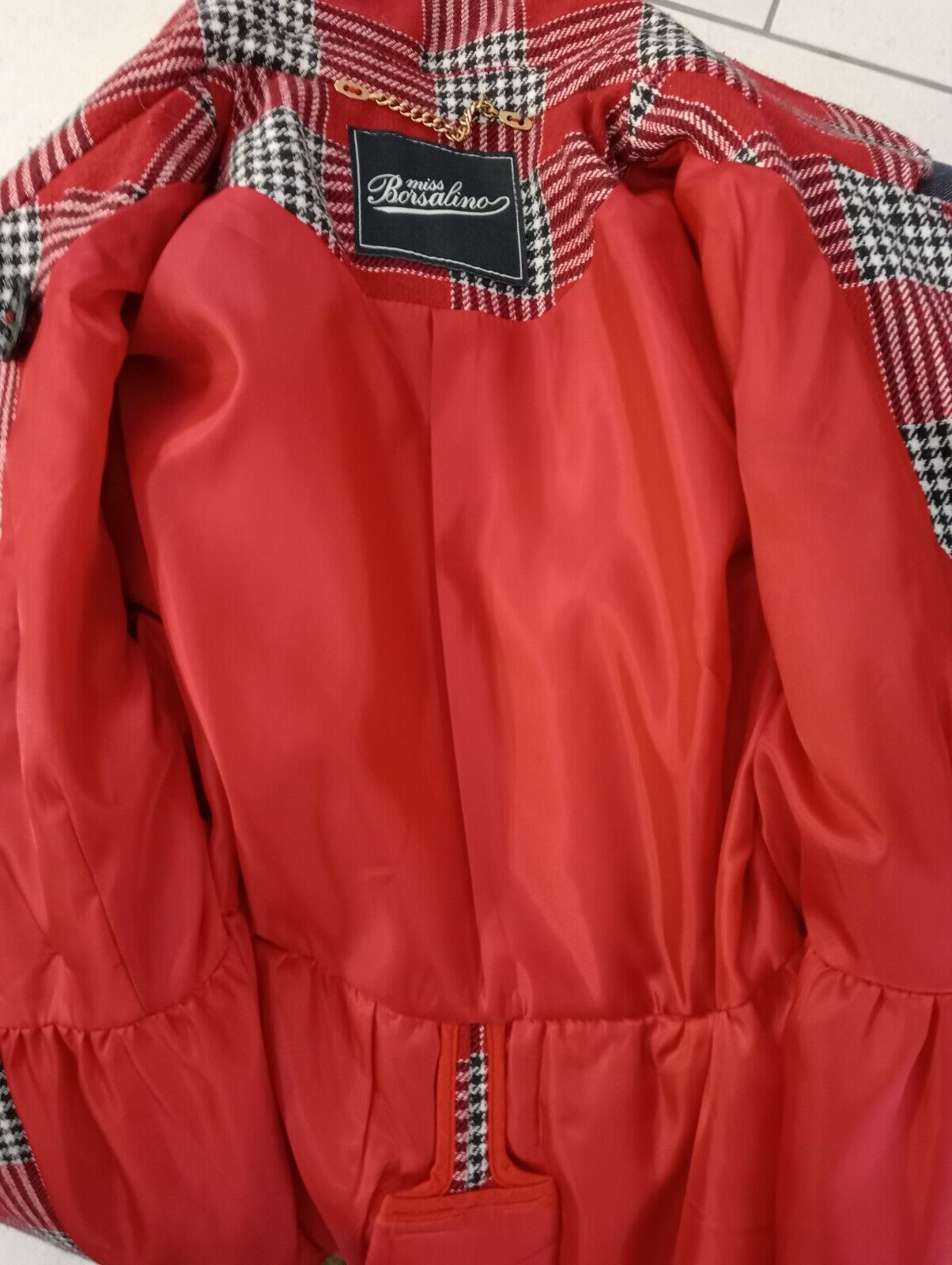 MISS BORSALINO CAPPOTTO DONNA COAT Tg 40 WOMEN LANA WOOL VINTAGE CASUAL JACKET