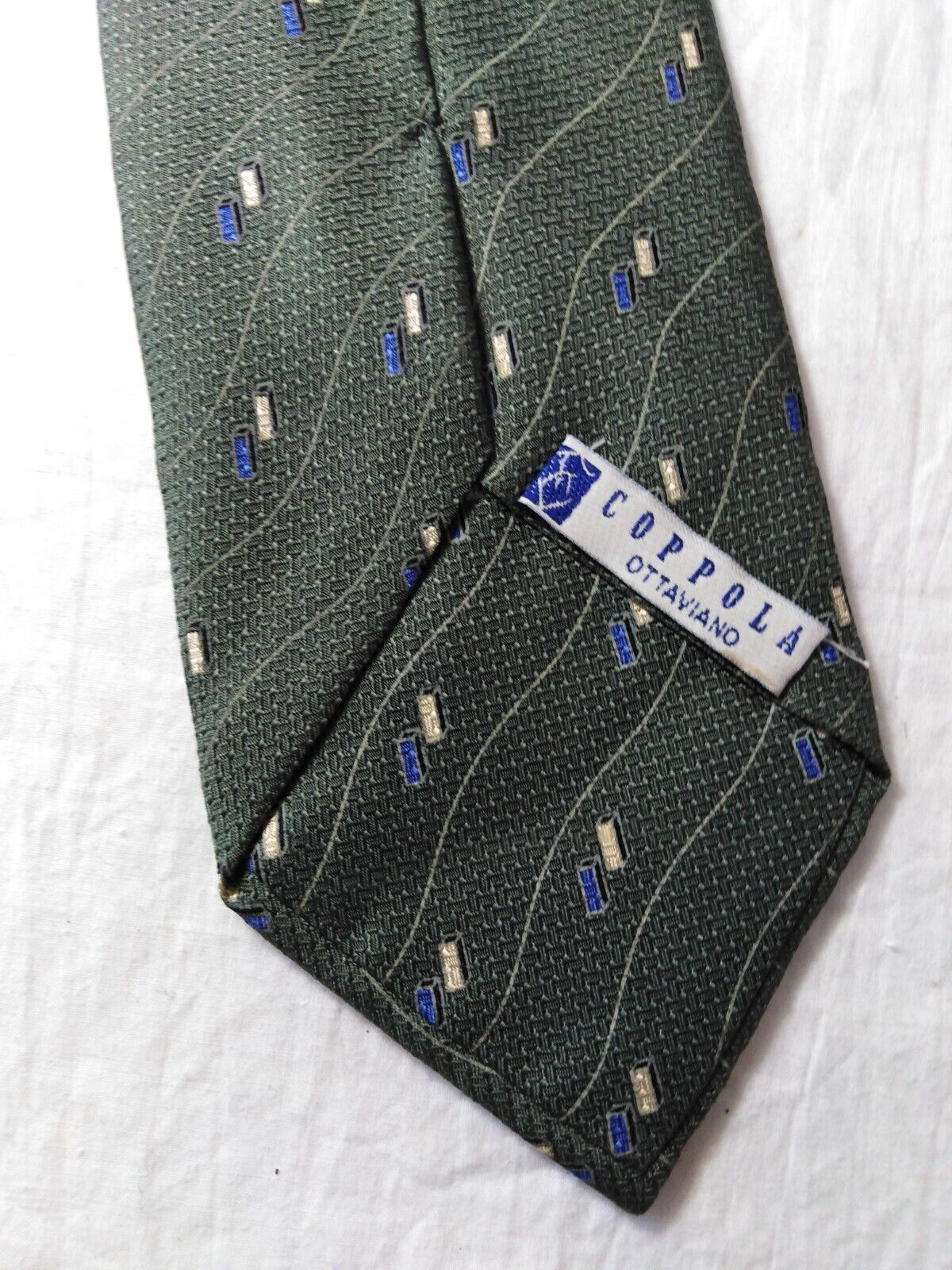COPPOLA OTTAVIANO  SILK TIE SETA CRAVATTA SELF TIPPED NECKTIE MADE IN ITALY