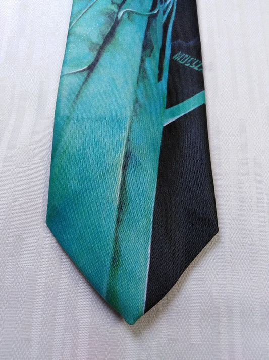RALPH MARLIN POLIESTERE TIE CRAVATTA NECKTIE VINTAGE STATUE OF LIBERTY MADE USA