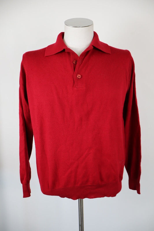 NAVIGARE MAGLIONE COLLO POLO LANA VINTAGE UOMO Tg. M MAN SWEATER CASUAL