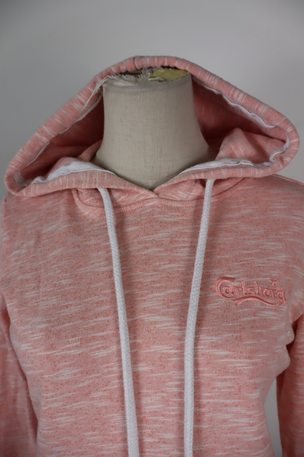 CARLSBERG FELPA CON CAPPUCCIO DONNA Tg S WOMAN CASUAL VINTAGE SPORT SWEATSHIRT