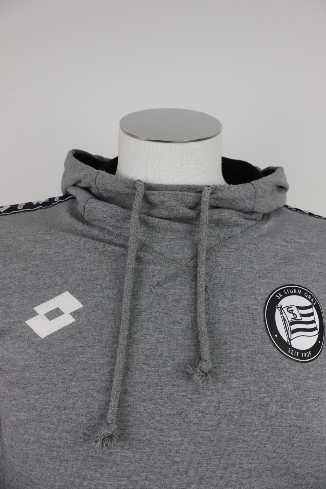 LOTTO  SK STURM GRATZ FELPA CALCIO CAPPUCCIO UOMO Tg. M MAN CASUAL SWEATSHIRT