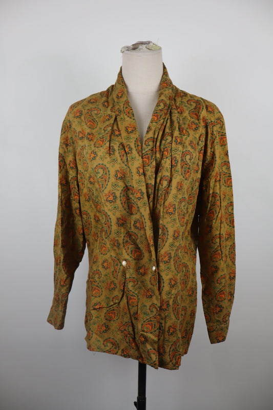 BYBLOS CAMICIA GIACCA DONNA TG. 48 WOMAN SHIRT BLAZER CASUAL VINTAGE UN BOTTONE