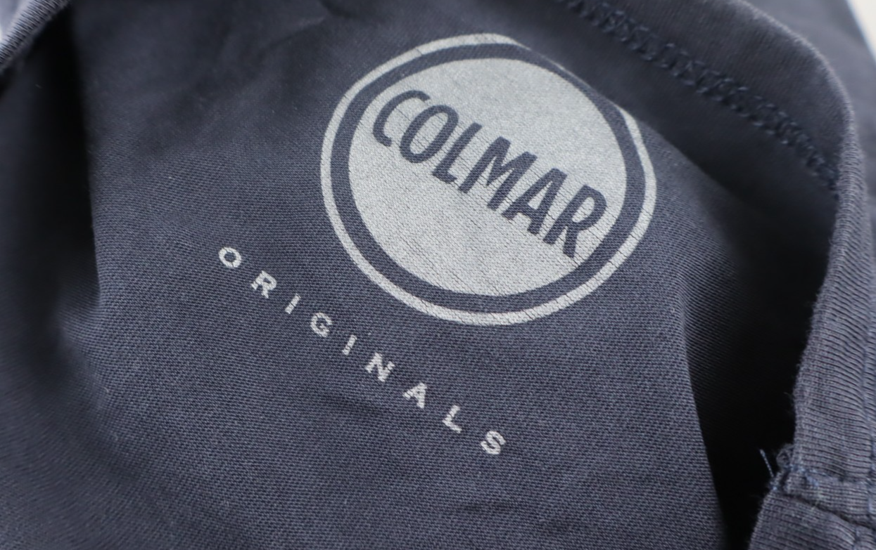 COLMAR MAGLIA UOMO COTONE TG M MAN COTTON T-SHIRT CASUAL VINTAGE LOGO BLU