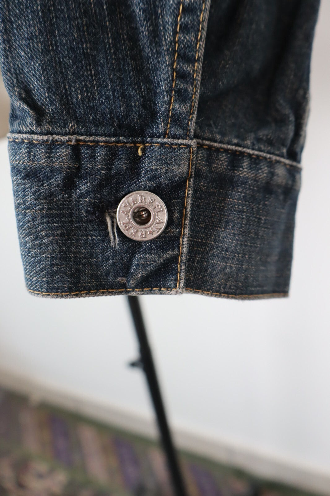 REPLAY GIUBBINO JEANS DENIM DONNA Tg L WOMEN CASUAL VINTAGE JACKET COTONE
