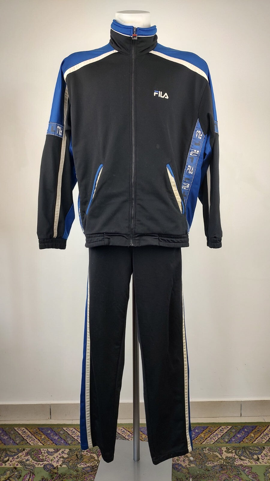 FILA TUTA COMPLETA DUE PEZZI Tg. 50 TRACKSUIT JACKET GIACCA PANTS UOMO SPORT