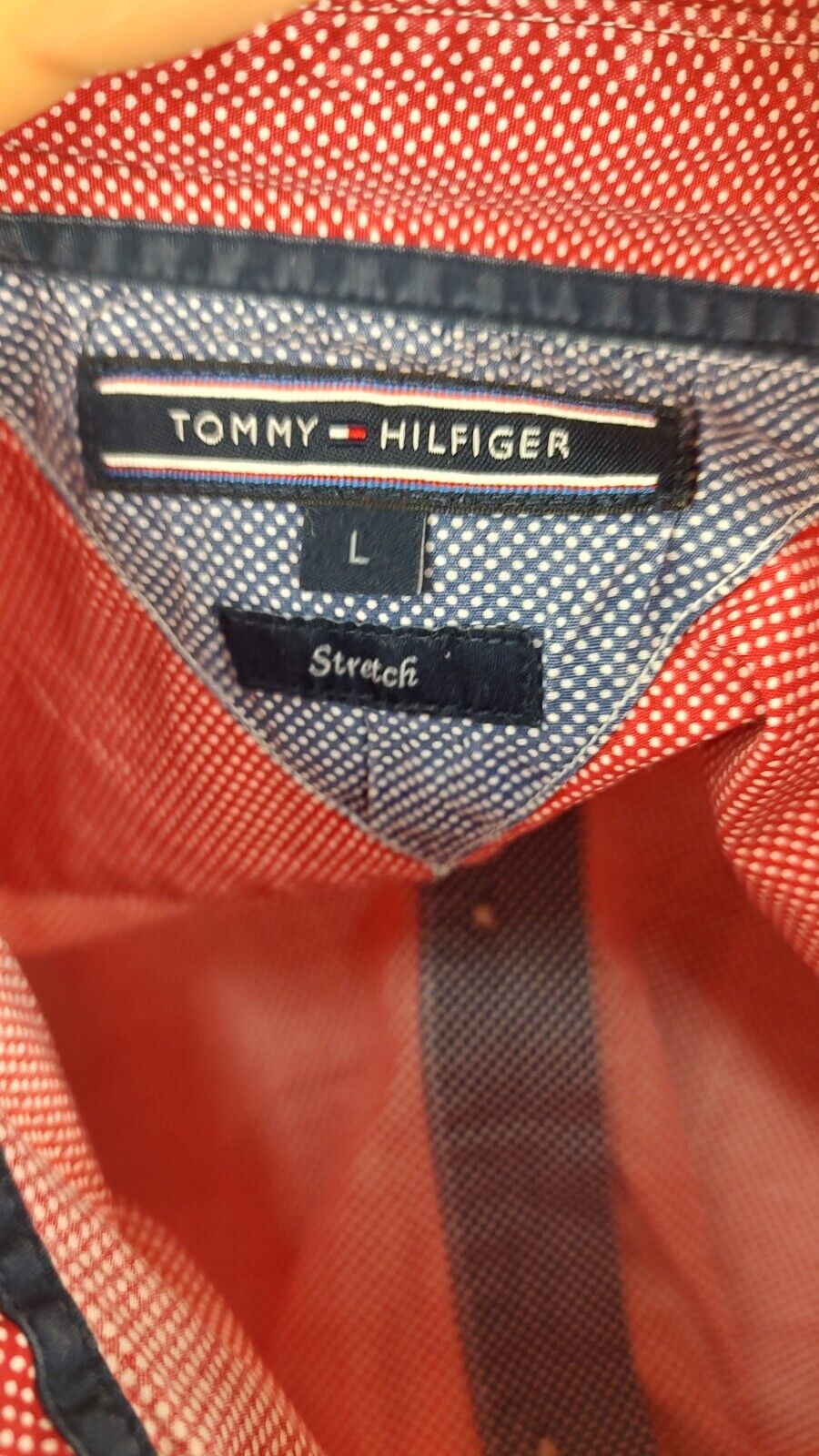 TOMMY HILFIGER CAMICIA COTTON COTONE UOMO TG. L MAN CASUAL VINTAGE SHIRT