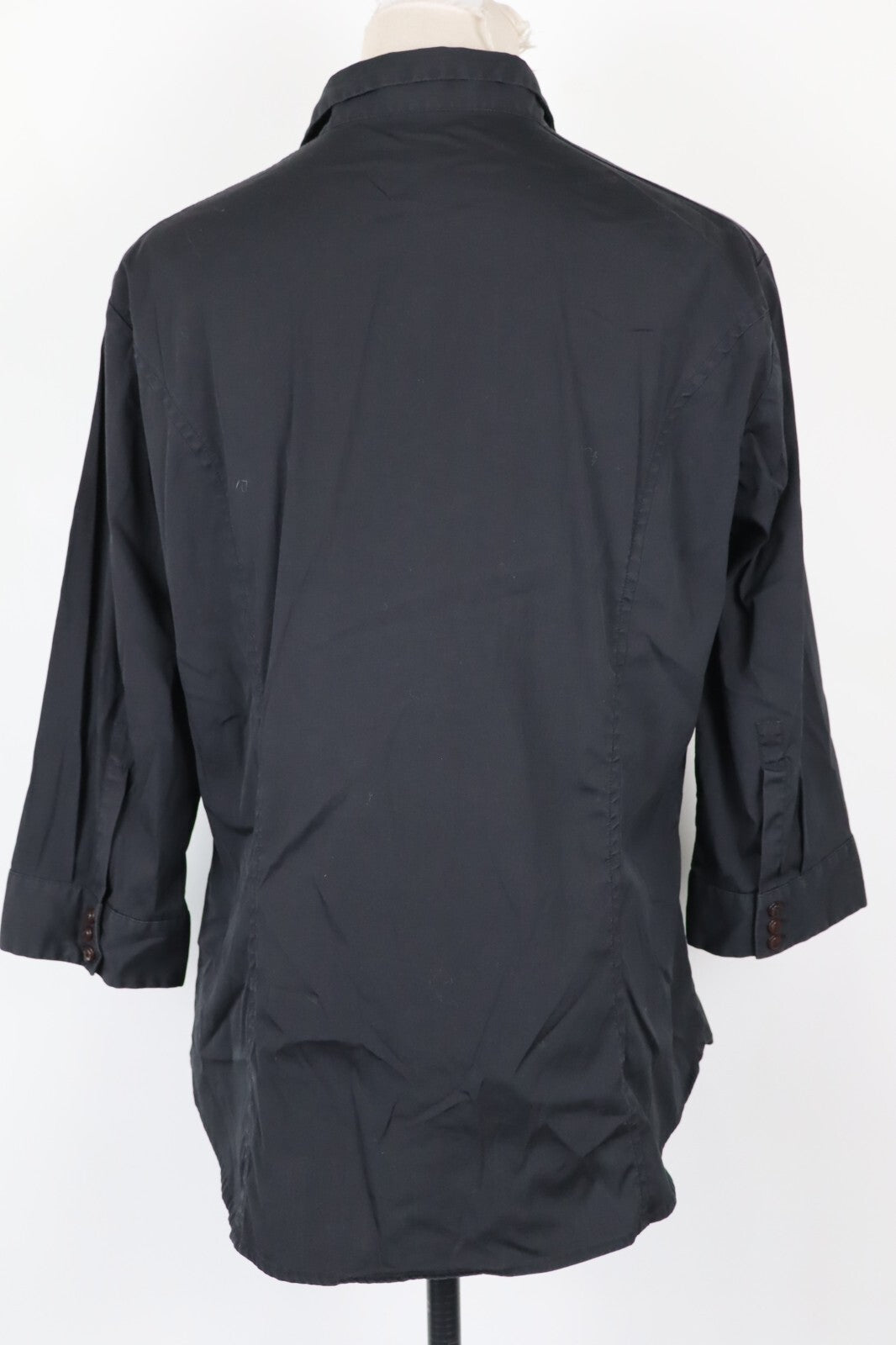 TRUSSARDI TRU CAMICIA DONNA TG. XL WOMAN SHIRT CASUAL VINTAGE NERA BLACK