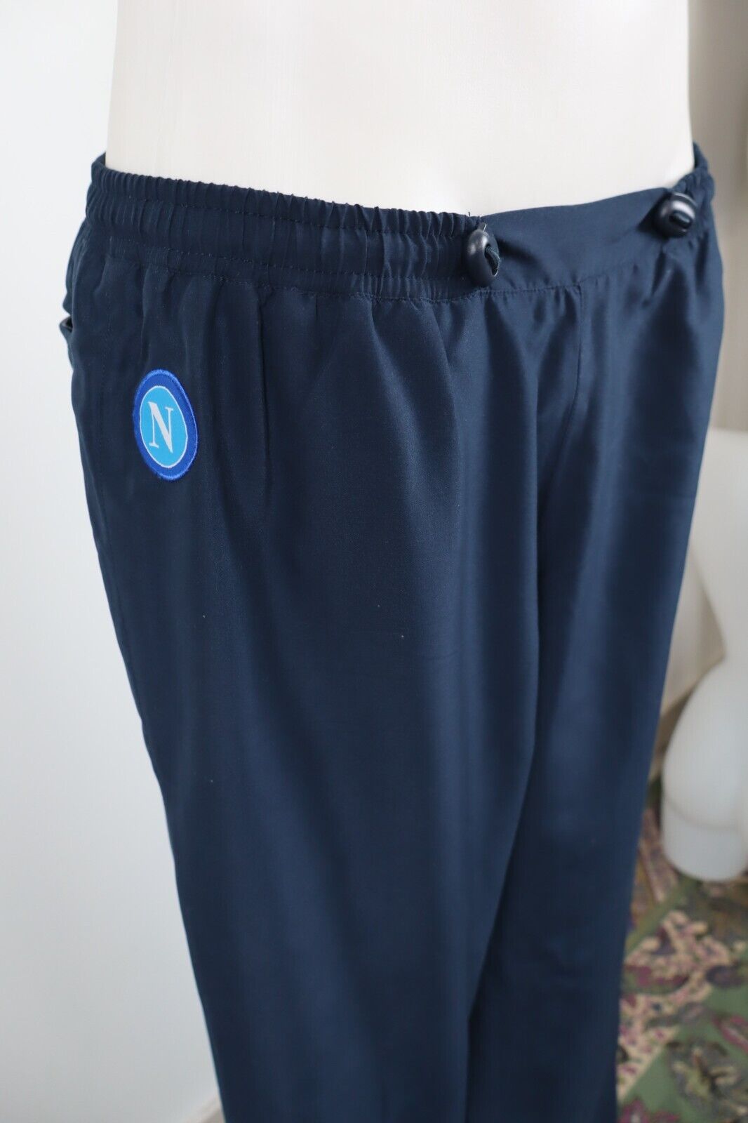 MACRON NAPOLI PANTALONE SPORT CALCIO UOMO TG L MAN SOCCER PANTS