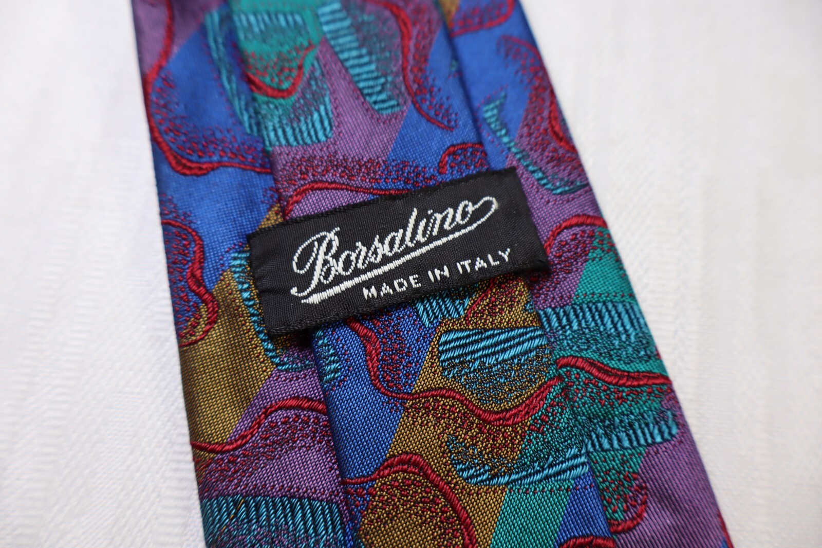 BORSALINO 100% SILK TIE SETA CRAVATTA NECKTIE MADE IN ITALY CLASSIC