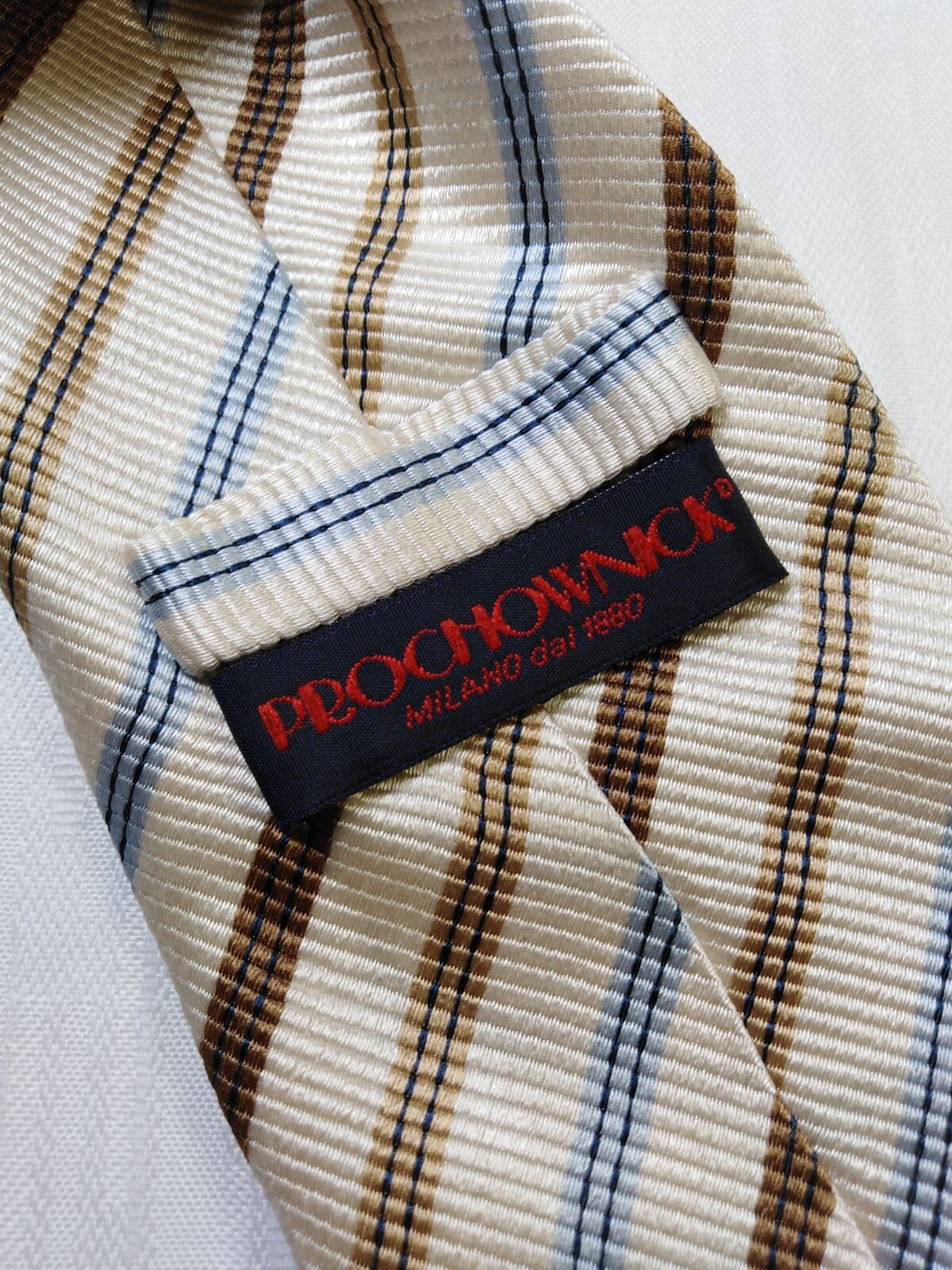 PROCHOWNICK 100% SETA SILK TIE CRAVATTA NECKTIE VINTAGE ITALY CLASSIC