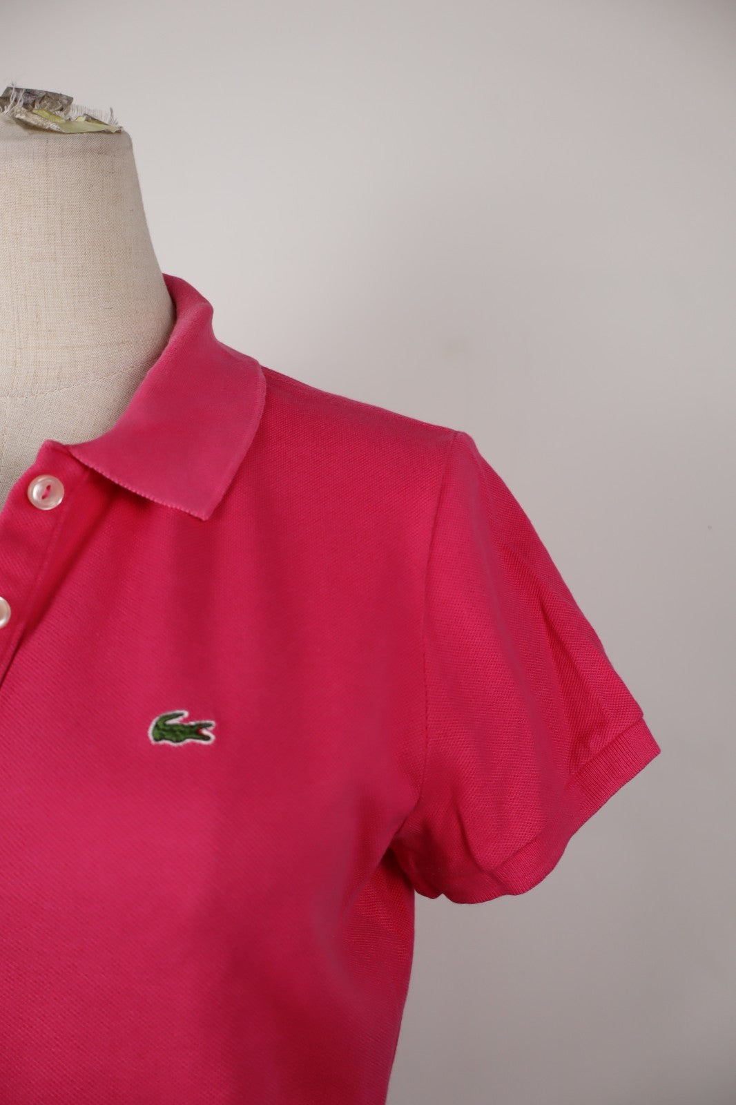 LACOSTE POLO MAGLIA DONNA COTONE TG. 42 WOMAN SHIRT CASUAL VINTAGE COTTON LOGO