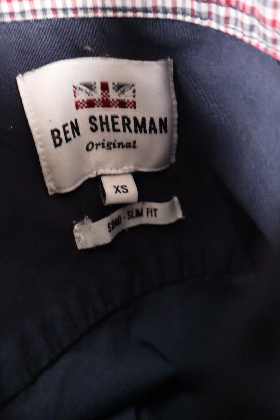 BEN SHERMAN CAMICIA UOMO TG. XS MAN CASUAL VINTAGE SHIRT COTONE