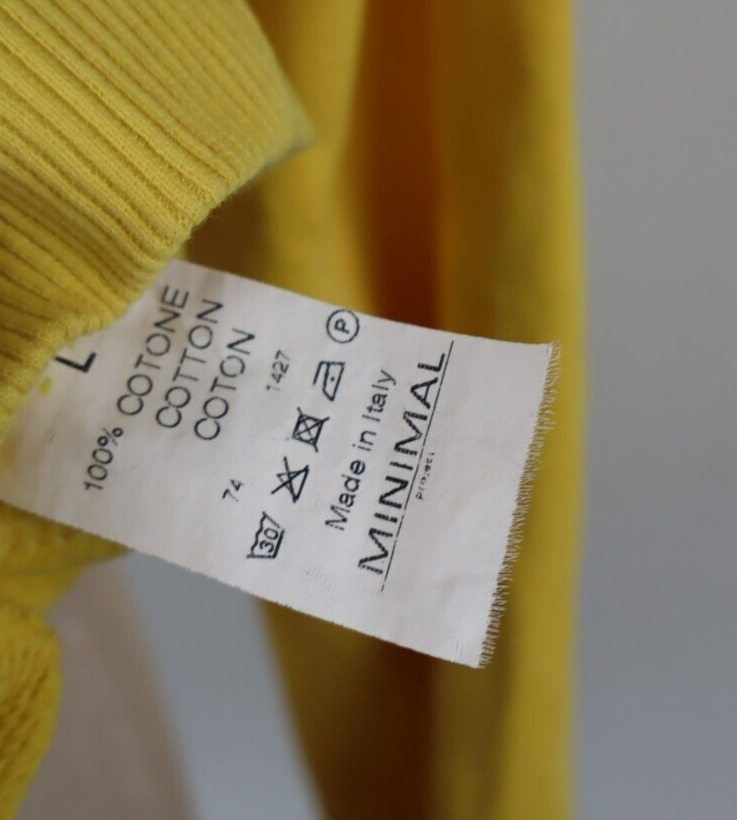 MINIMAL DONNA FELPA MAGLIA Tg L WOMAN CASUAL VINTAGE SPORT SWEATSHIRT COTONE
