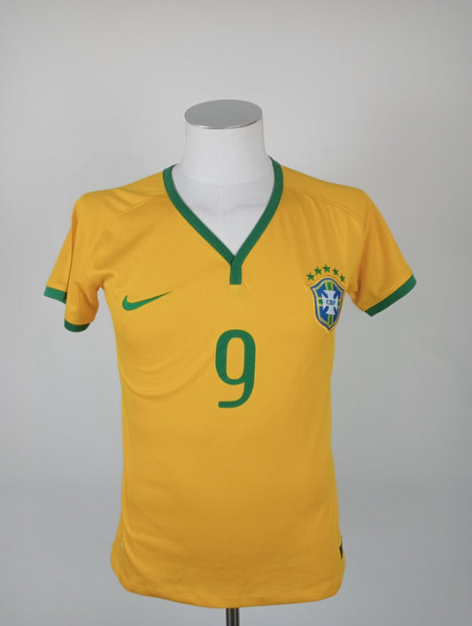 NIKE BRASILE FRED N 9 MAGLIA CALCIO TRIKOT UOMO Tg XS SOCCER JERSEY SPORT 2014