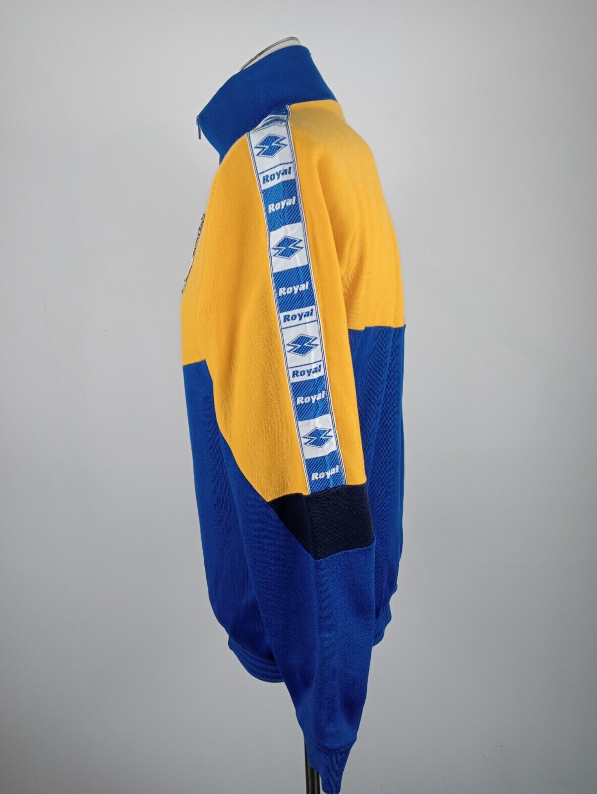 SCC ASSOCALCIO CAMPANIA FELPA MAGLIA ZIP SPORT CALCIO UOMO L MAN VINTAGE JACKET