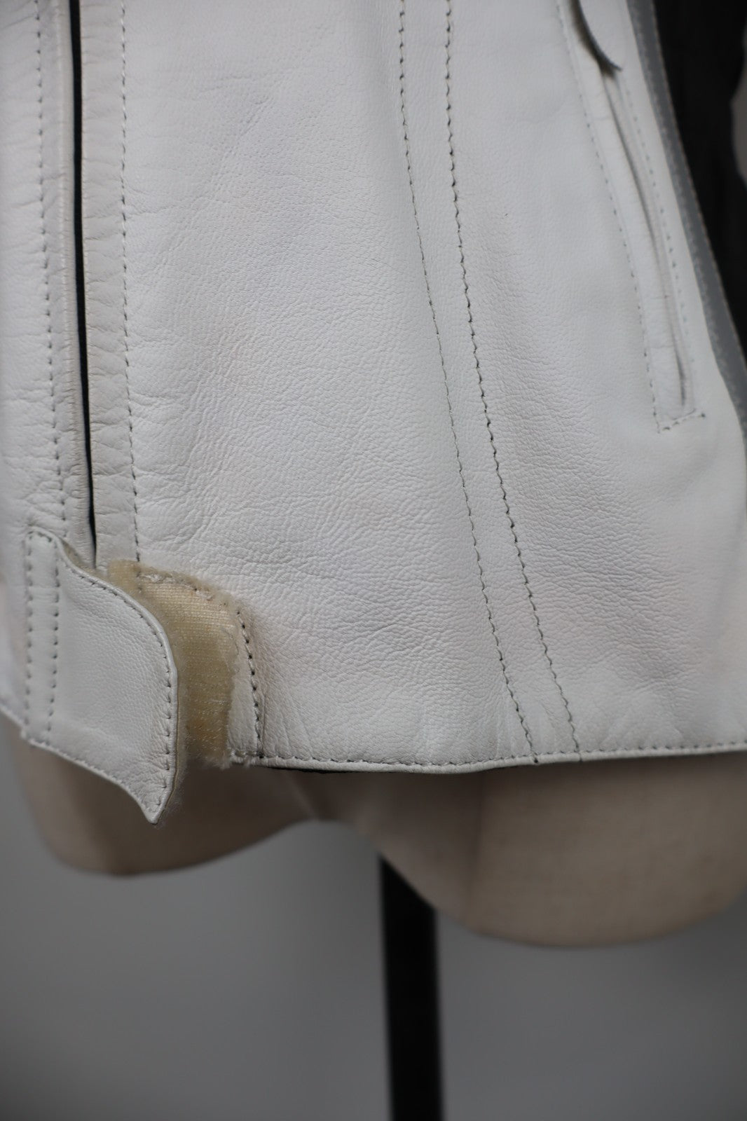 FALCO GIUBBINO PELLE MOTO DONNA Tg 44 BIKERS WOMAN VINTAGE JACKET PROTEZIONI