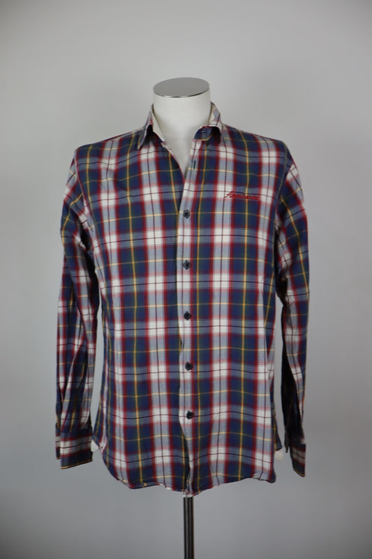 AMERICANINO CAMICIA UOMO COTONE TG. L MAN CASUAL VINTAGE SHIRT COTTON