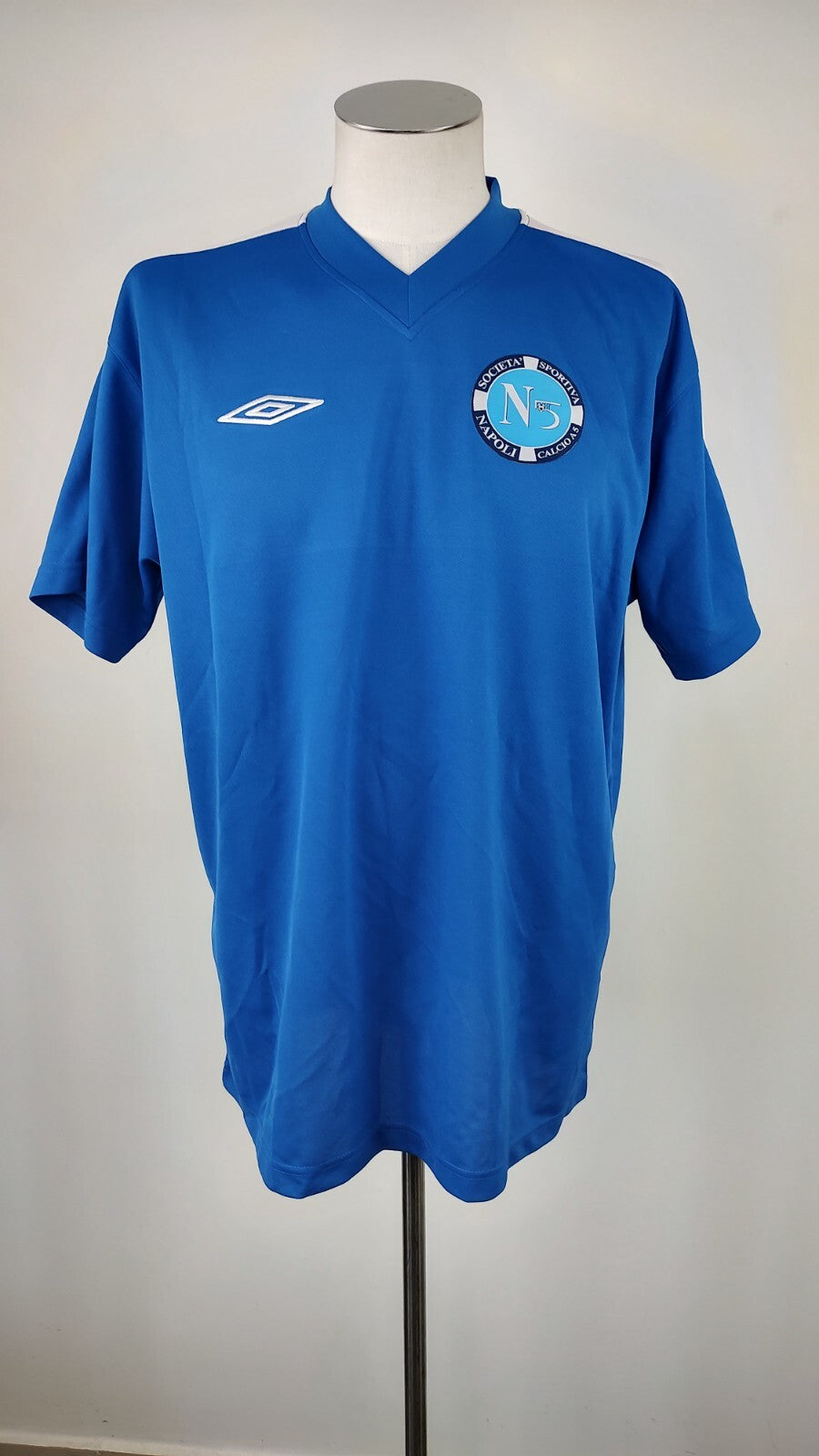 UMBRO NAPOLI MAGLIA CALCIO A 5 UOMO Tg XL SOCCER JERSEY VINTAGE