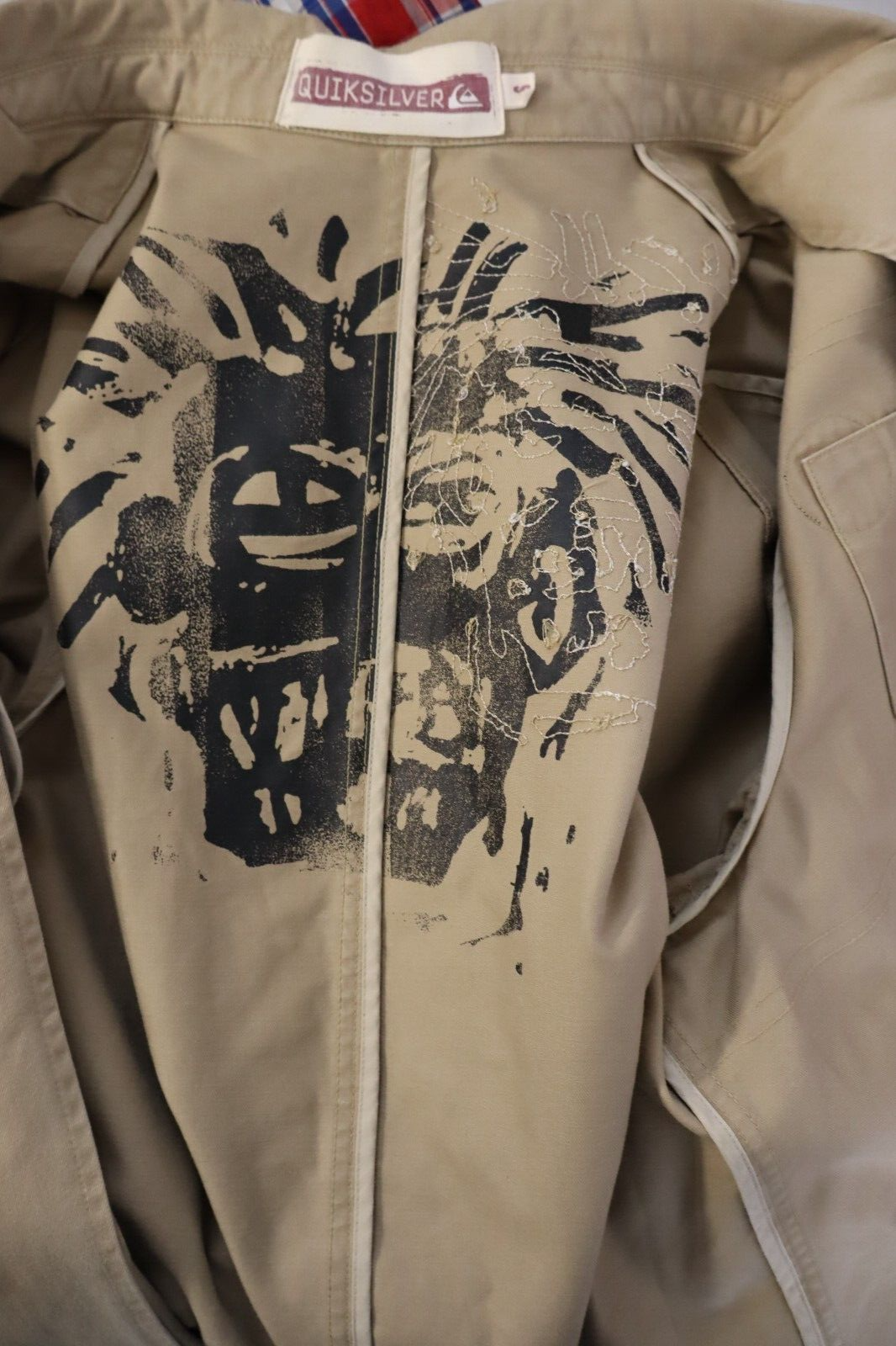 QUIKSILVER GIUBBINO GIACCA COTONE LEGGERO UOMO Tg. S MAN CASUAL JACKET VINTAGE