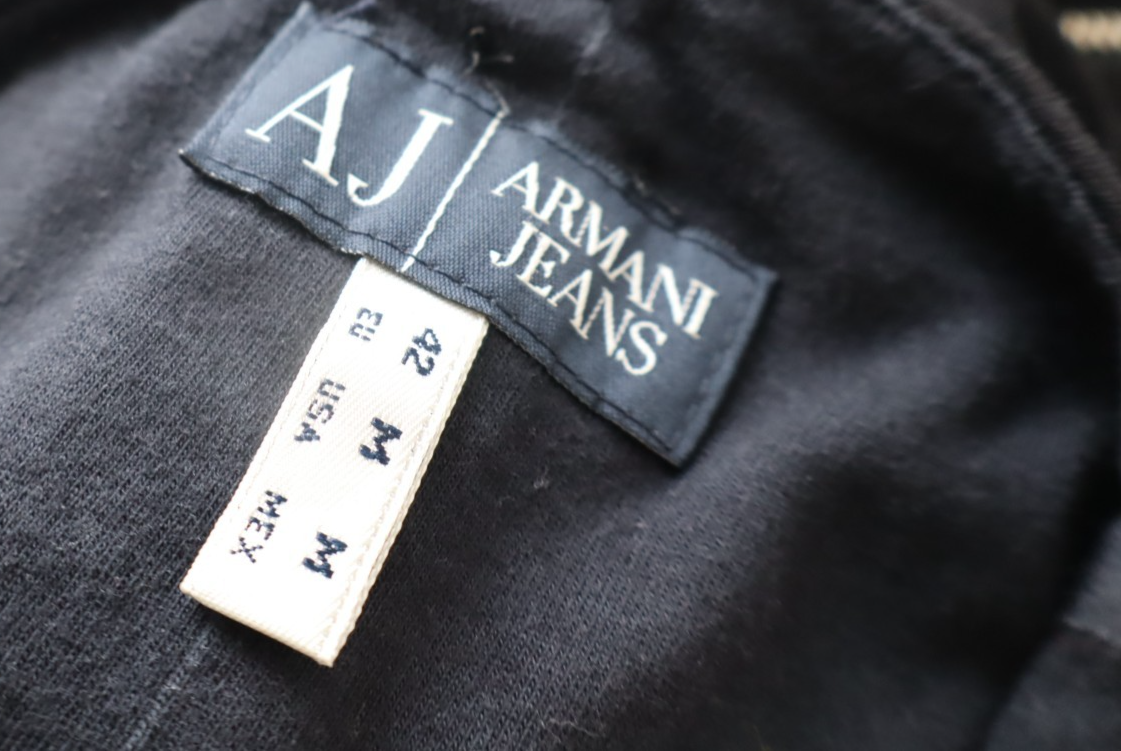AJ ARMANI JEANS VESTITO SMANICATO DONNA 42 WOMAN CASUAL VINTAGE DRESS ABITO LOGO