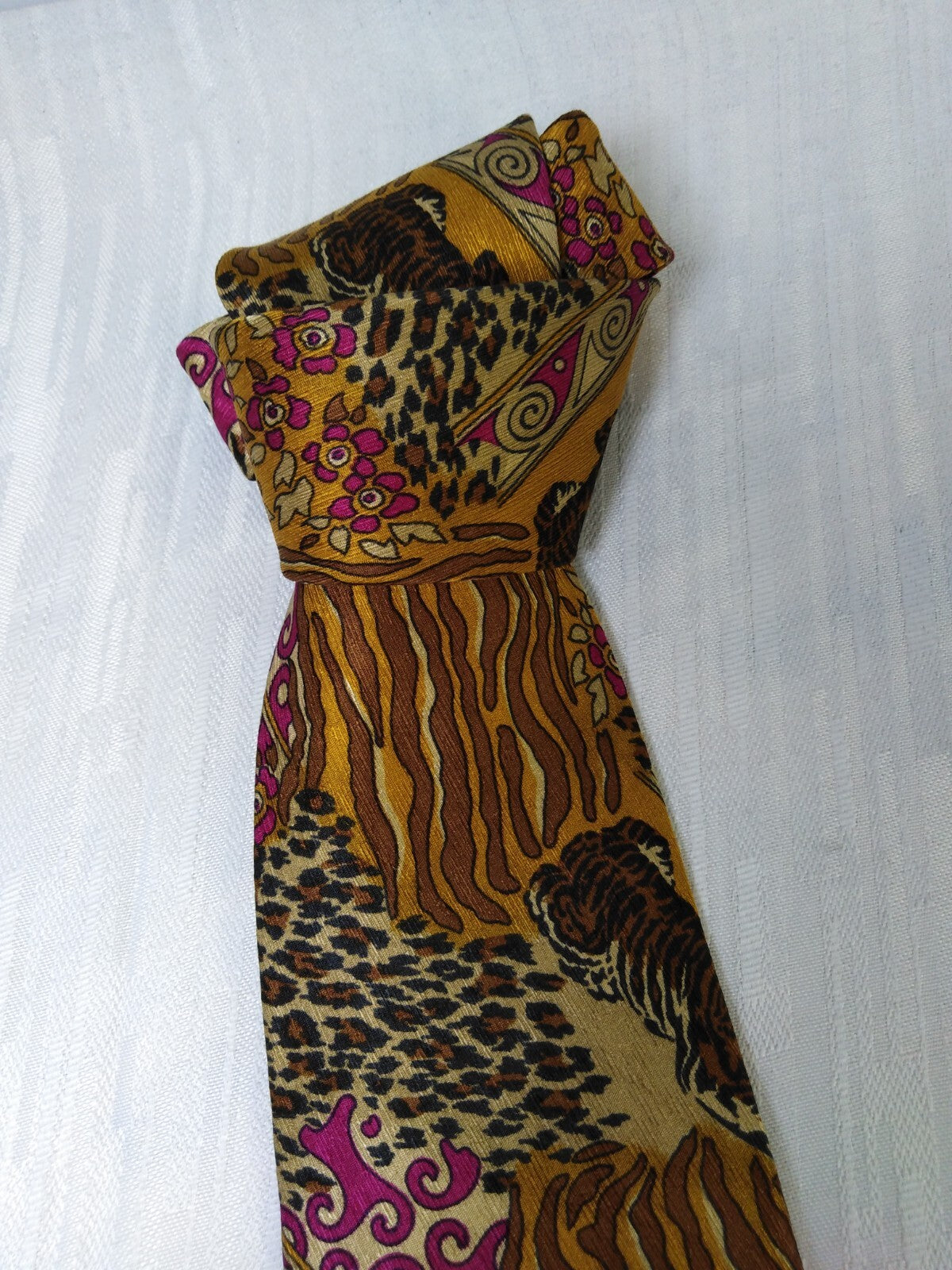 ROCCOBAROCCO 100%  SILK TIE SETA CRAVATTA NECKTIE MADE IN ITALY