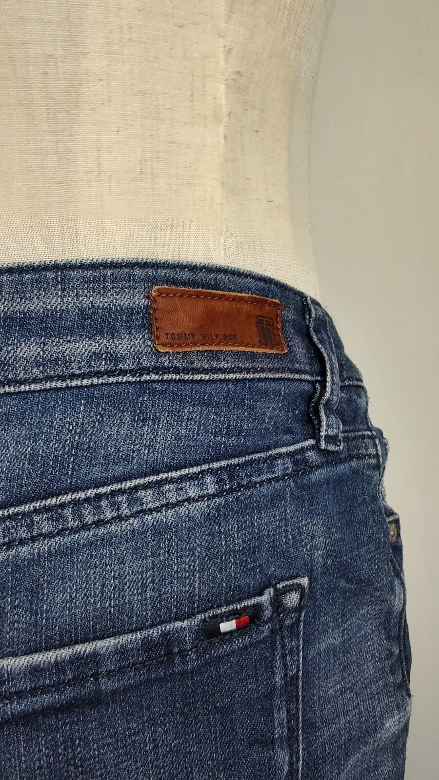 TOMMY HILFIGER GONNA JEANS COTONE DENIM DONNA WOMAN SKIRT TG. 6 VINTAGE