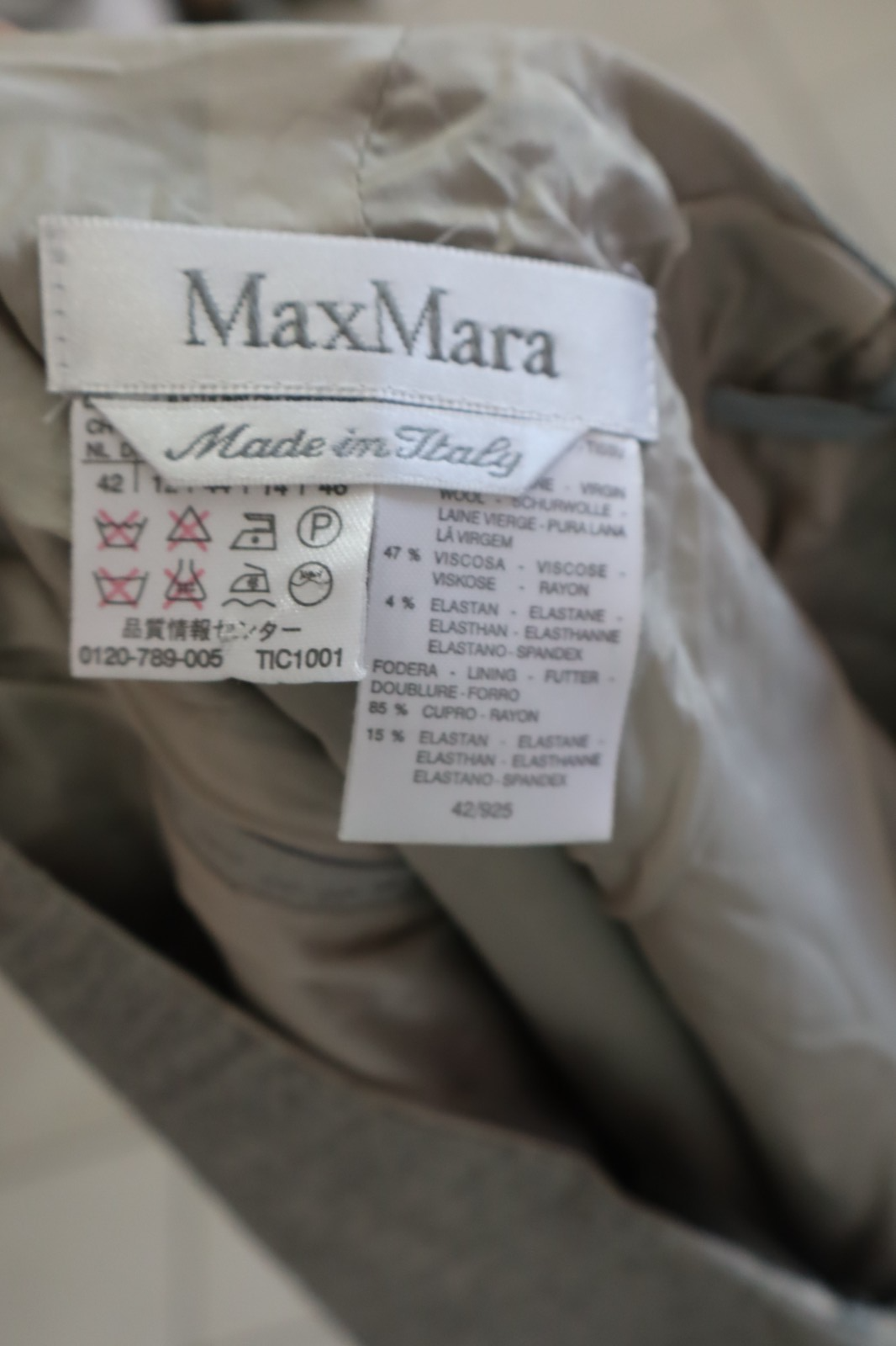 MAX MARA COMPLETO DONNA Tg. 46 GIACCA GONNA DRESS VINTAGE CASUAL SUIT LANA WOOL
