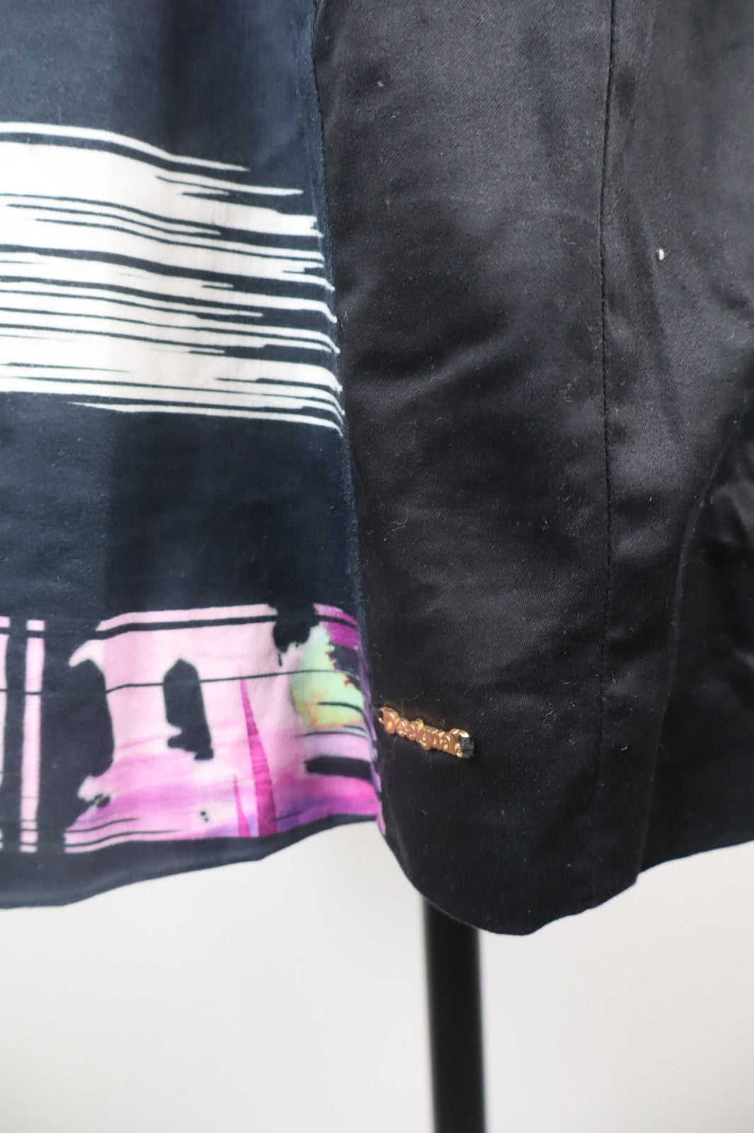 DESIGUAL VESTITO SMANICATO DONNA TG. 42 WOMAN CASUAL VINTAGE DRESS COTONE LOGO