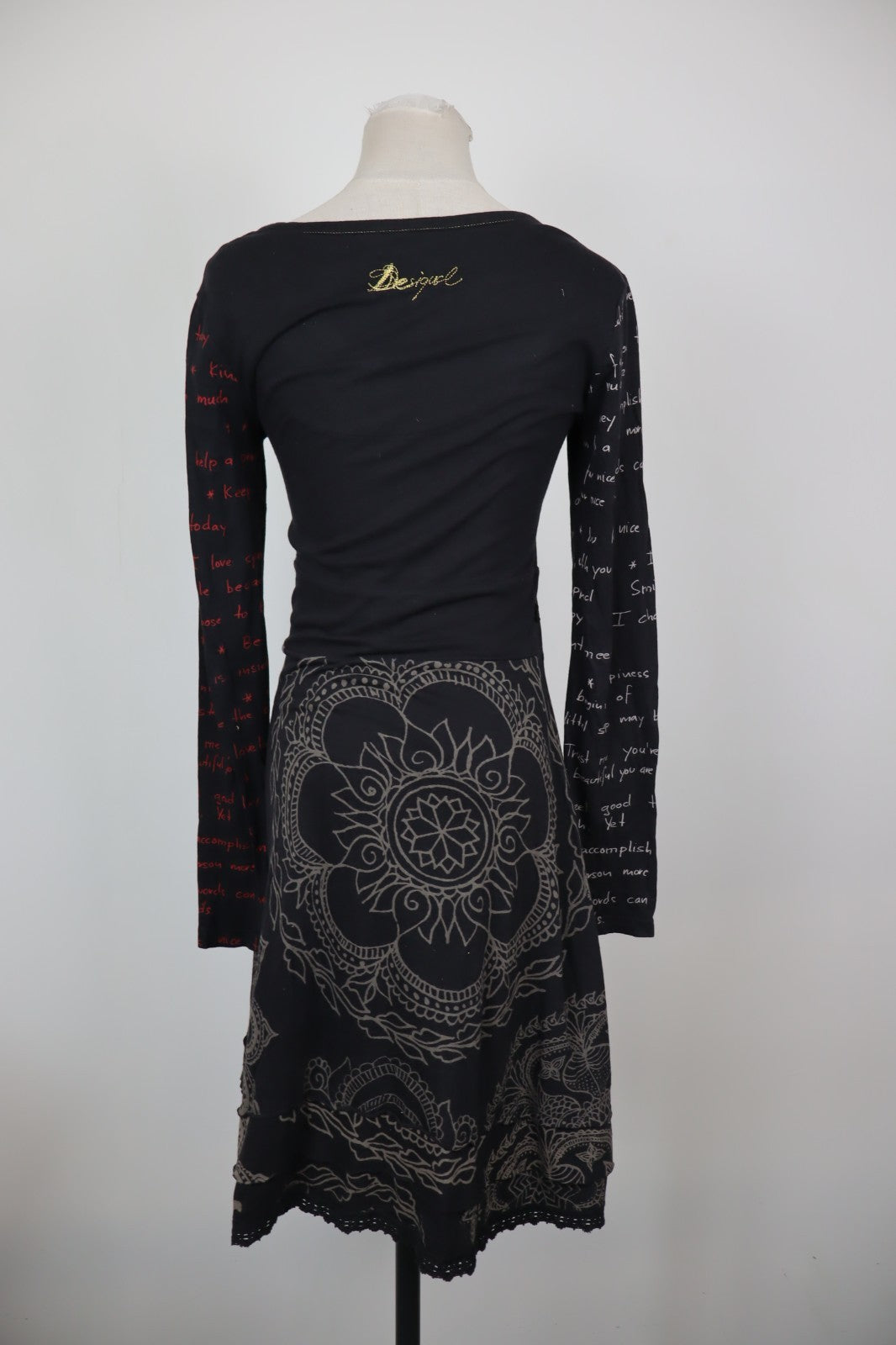 DESIGUAL VESTITO DONNA TG. S WOMAN CASUAL VINTAGE DRESS ABITO CUORE