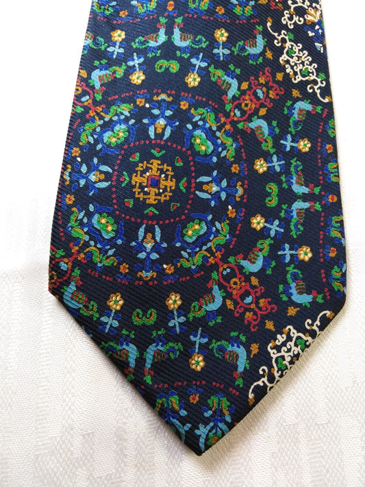 TINO COSMA 100% SETA SILK TIE CRAVATTA NECKTIE ITALY VINTAGE CLASSIC