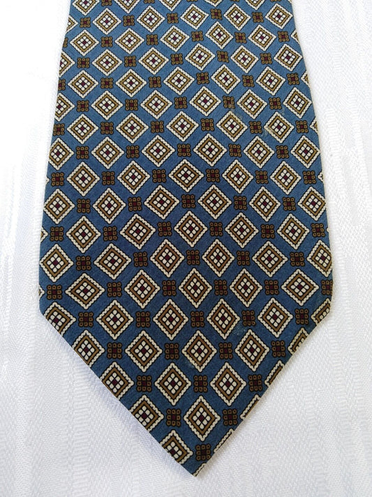 RIVE GAUCHE 100% SETA SILK TIE CRAVATTA NECKTIE ITALY VINTAGE CLASSIC