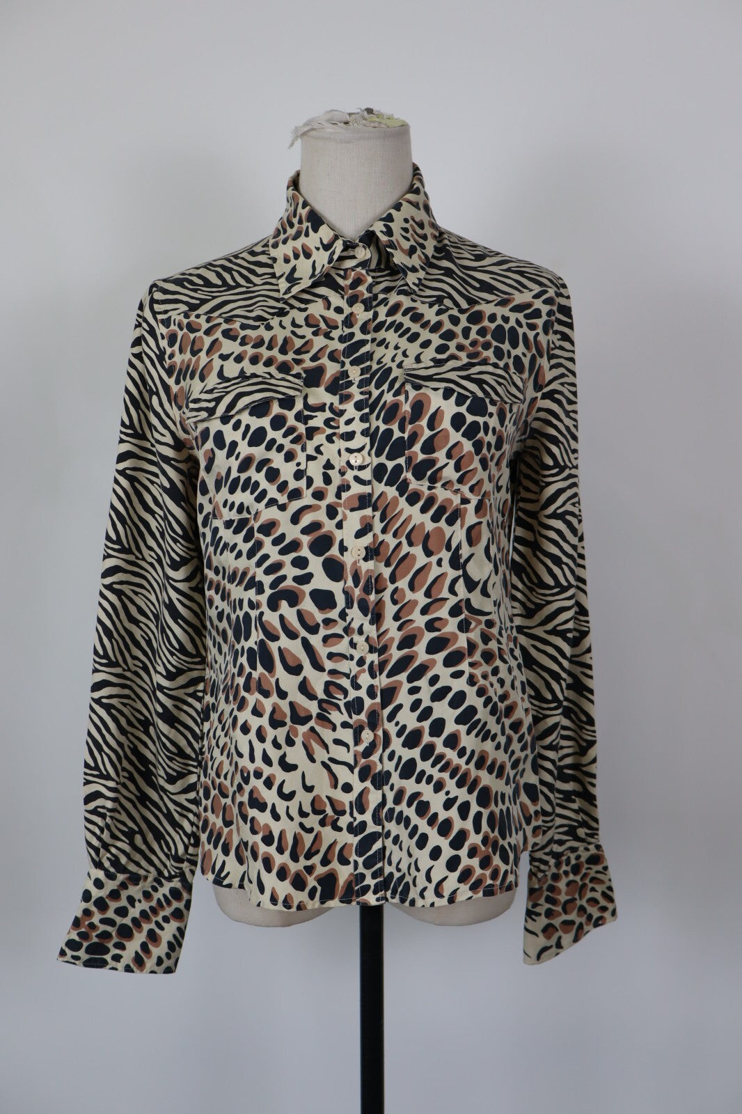 TOMMY HILFIGER CAMICIA DONNA TG. 6  WOMAN SHIRT CASUAL VINTAGE SETA