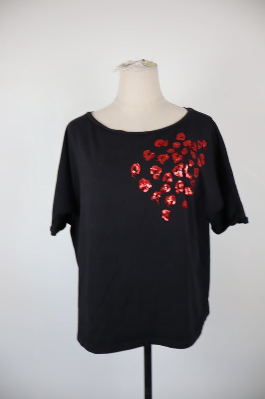LIU JO MILANO MAGLIA DONNA TG. S WOMAN CASUAL VINTAGE T-SHIRT TOP COTONE