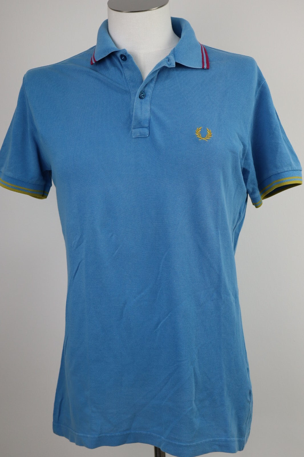 FRED PERRY POLO MAGLIA UOMO COTONE TG. M MAN COTTON T-SHIRT CASUAL VINTAGE